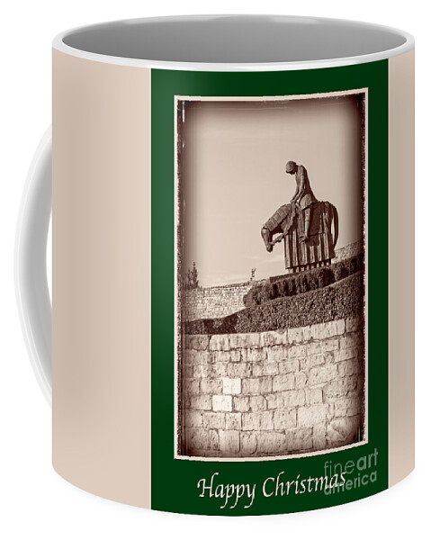Italian Coffee Mug featuring the photograph Happy Christmas with St Francis #2 by Prints of Italy