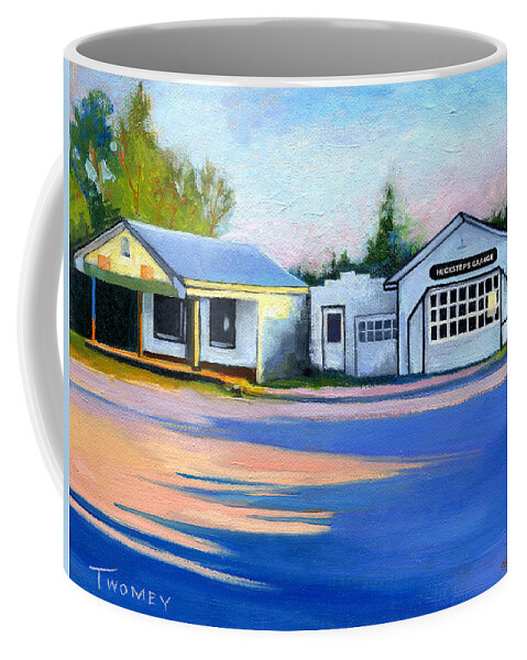 Hucksteps Coffee Mug featuring the painting Huckstep's Garage Free Union Virginia #1 by Catherine Twomey