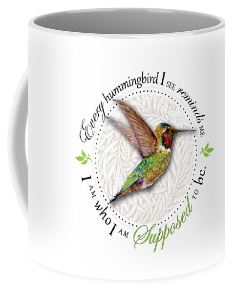 Bird Coffee Mug featuring the painting I am who I am supposed to be by Amy Kirkpatrick