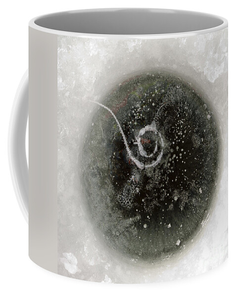 Ice Coffee Mug featuring the photograph Ice fishing hole by Steven Ralser