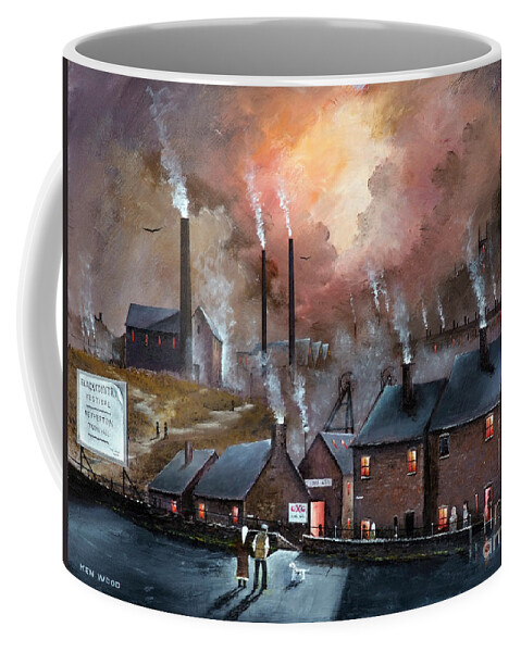 England Coffee Mug featuring the painting Industry In Netherton, Dudley - England by Ken Wood