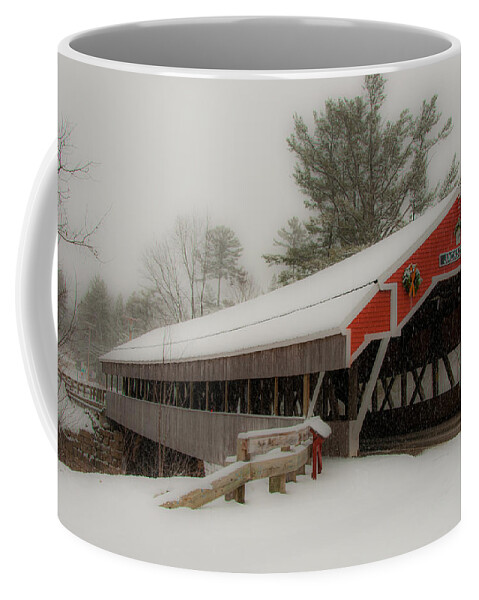 Covered Bridge Coffee Mug featuring the photograph Jackson NH Covered Bridge #1 by Brenda Jacobs