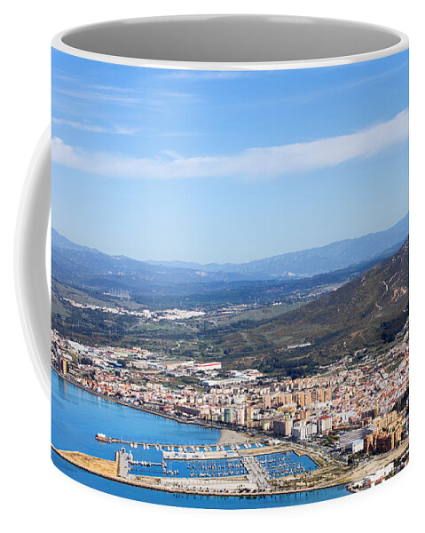 Above Coffee Mug featuring the photograph La Linea de la Concepcion in Spain #1 by Artur Bogacki