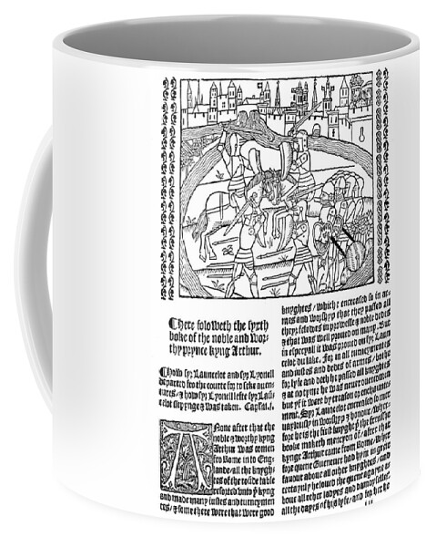 1529 Coffee Mug featuring the painting Launcelot Of The Lake #1 by Granger