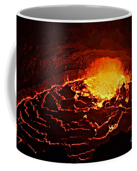 Science Coffee Mug featuring the photograph Lava Erupting In A Volcanic Vent #1 by Stephen & Donna O'Meara