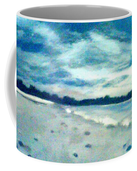 Florida Coffee Mug featuring the painting Lido Beach Evening by Suzanne Berthier
