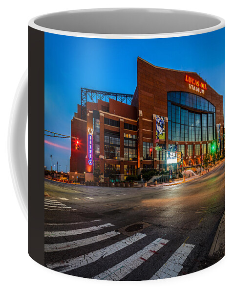 America Coffee Mug featuring the photograph Lucas Oil Stadium #1 by Alexey Stiop