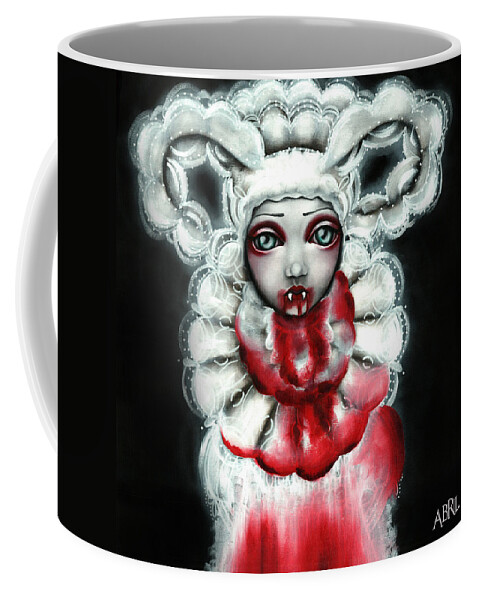 Lucy Coffee Mug featuring the painting Lucy by Abril Andrade