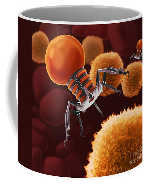 Computer Artwork Coffee Mug featuring the photograph Medical Nanorobot #2 by Spencer Sutton
