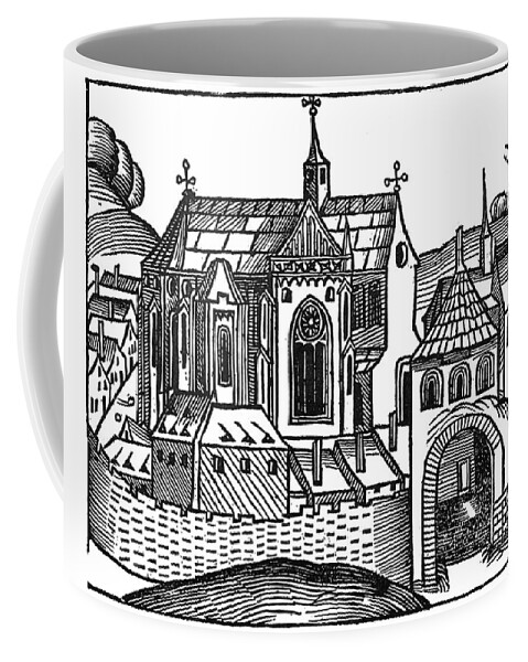 1493 Coffee Mug featuring the painting Medieval Church #1 by Granger