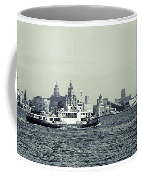 Liverpool Museum Coffee Mug featuring the photograph Mersey Ferry by Spikey Mouse Photography