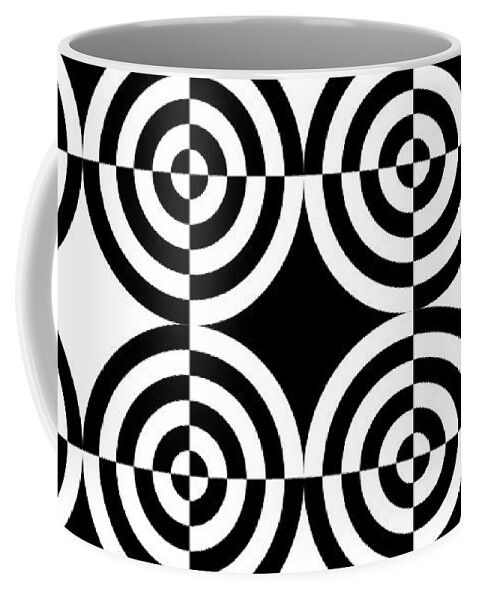 Abstract Coffee Mug featuring the digital art Mind Games 5 by Mike McGlothlen