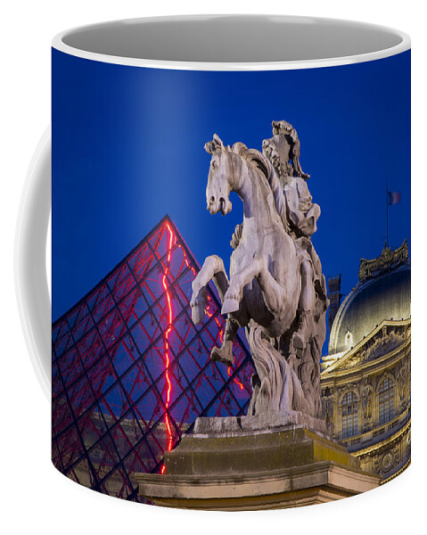 Louvre Coffee Mug featuring the photograph Musee du Louvre Statue #1 by Brian Jannsen
