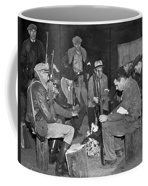 1930's Coffee Mug featuring the photograph Nevada Posse Against Strikers #1 by Underwood Archives