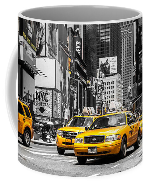 Nyc Coffee Mug featuring the photograph NYC Yellow Cabs - ck by Hannes Cmarits