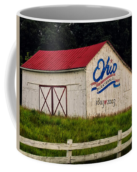 State Of Ohio Coffee Mug featuring the photograph Ohio Bicentennial Barn by Flees Photos