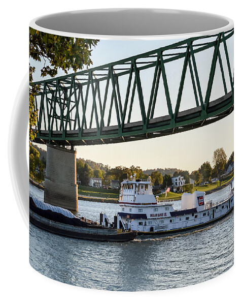 Barge Coffee Mug featuring the photograph Ohio River Barge #3 by Holden The Moment