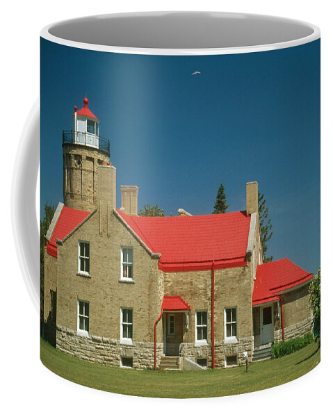 Lighthouse Coffee Mug featuring the photograph Old Mackinac Point Light, Mi #1 by Bruce Roberts
