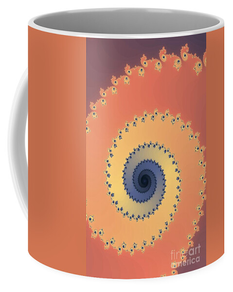 Fractal Coffee Mug featuring the digital art Orange Fractal #1 by Henrik Lehnerer