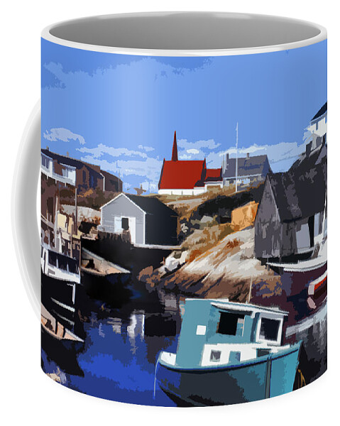 Peggy's Cove Coffee Mug featuring the photograph Peggy's Cove by Lydia Holly