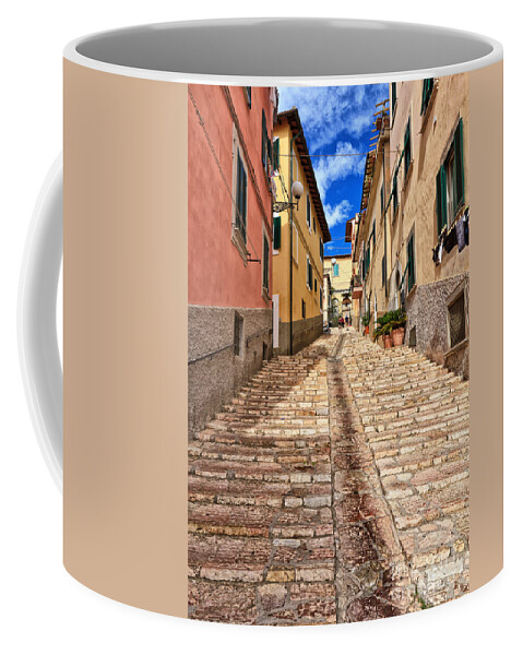 Antique Coffee Mug featuring the photograph Portoferraio - Isle of Elba #1 by Antonio Scarpi