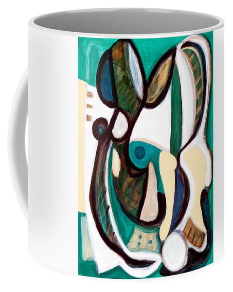 Abstract Art Coffee Mug featuring the painting Portrait of My Innocence by Stephen Lucas
