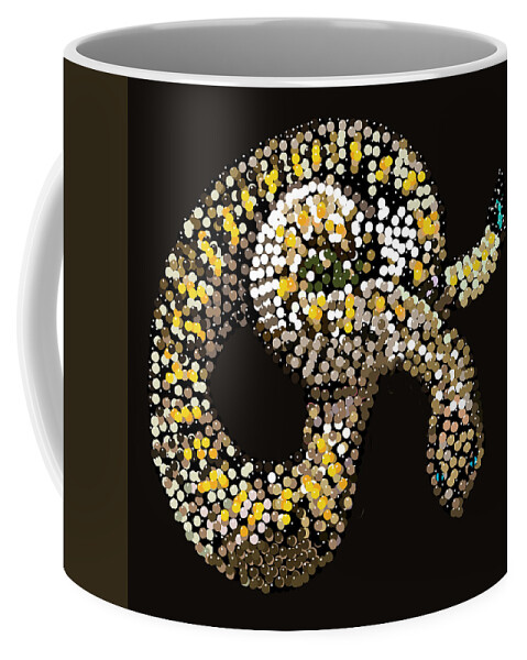 Snake Coffee Mug featuring the digital art Rattlesnake Bedazzled #1 by R Allen Swezey