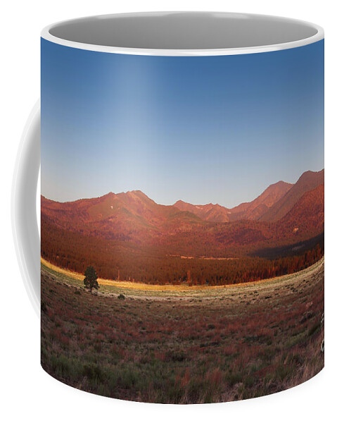 Rock Coffee Mug featuring the photograph San Francisco Peaks Sunrise #1 by Jemmy Archer