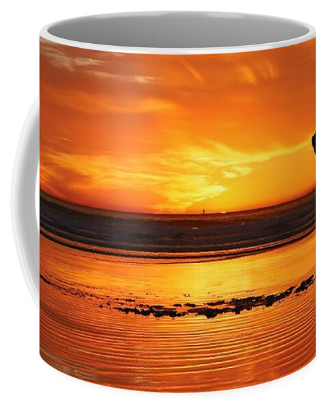 Sunset Coffee Mug featuring the photograph Seaside Reflections by Christy Pooschke