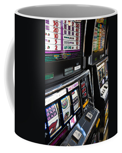Photography Coffee Mug featuring the photograph Slot Machines At An Airport, Mccarran #1 by Panoramic Images