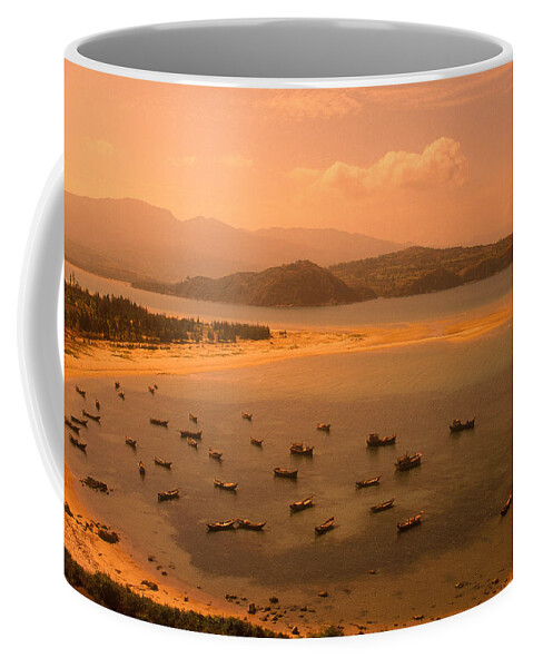 Bay Coffee Mug featuring the photograph Song Cau Lagoon. Dai Lanh Province #1 by Alain Evrard