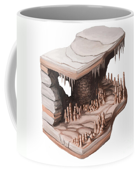 Artwork Coffee Mug featuring the photograph Stalactites & Stalagmites #1 by Spencer Sutton