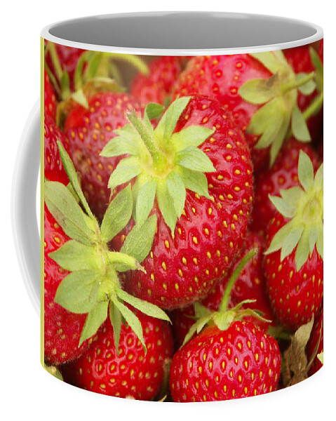 Berry Coffee Mug featuring the photograph Strawberries #1 by Bonnie Sue Rauch