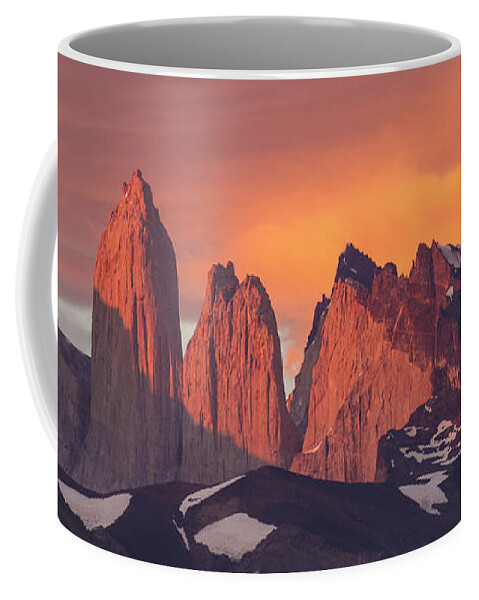 Feb0514 Coffee Mug featuring the photograph Sunrise Torres Del Paine Np Chile by Matthias Breiter