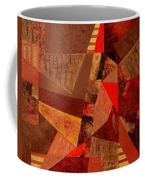 Red Coffee Mug featuring the painting Teamwork by Linda Bailey