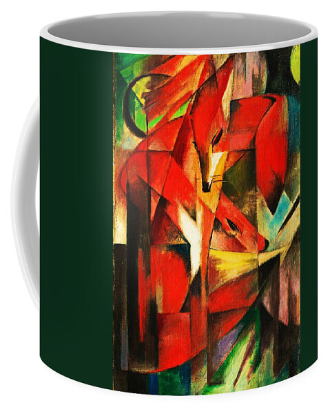 Franz Marc Coffee Mug featuring the painting The Foxes by Franz Marc