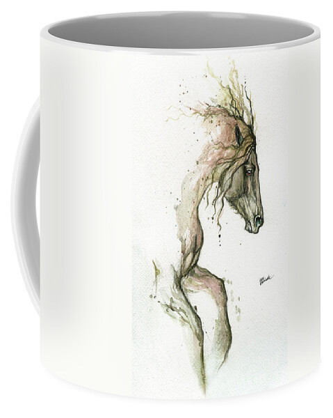 Horse Coffee Mug featuring the painting The Horse #1 by Ang El