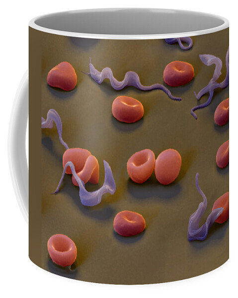 Magnification Coffee Mug featuring the photograph Trypanosomes #1 by Eye of Science