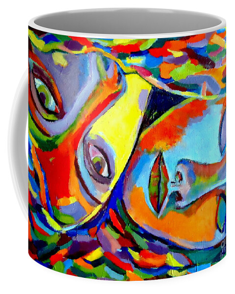 Affordable Original Paintings Coffee Mug featuring the painting Two energies by Helena Wierzbicki