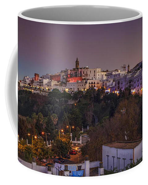 Andalucia Coffee Mug featuring the photograph Vejer de la Frontera Panorama Cadiz Spain #1 by Pablo Avanzini