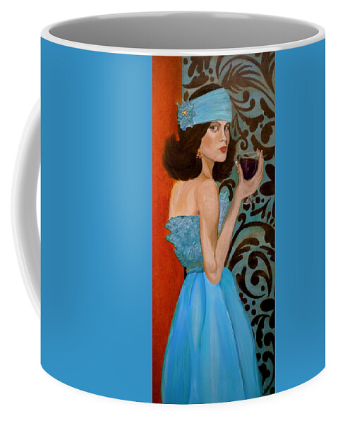 Woman Coffee Mug featuring the painting Veronica by Debi Starr