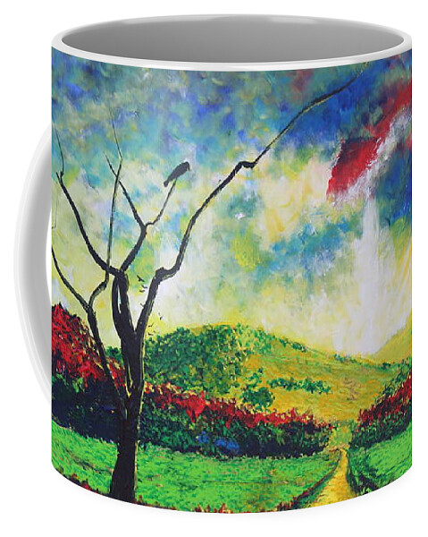 Landscape Coffee Mug featuring the painting Waiting #1 by Stefan Duncan