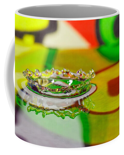  Abstract Coffee Mug featuring the photograph Water Crown by Peter Lakomy