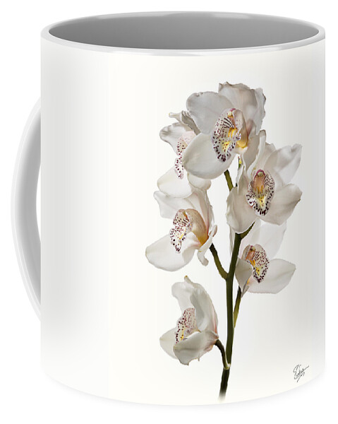 Flower Coffee Mug featuring the photograph White Orchids #1 by Endre Balogh