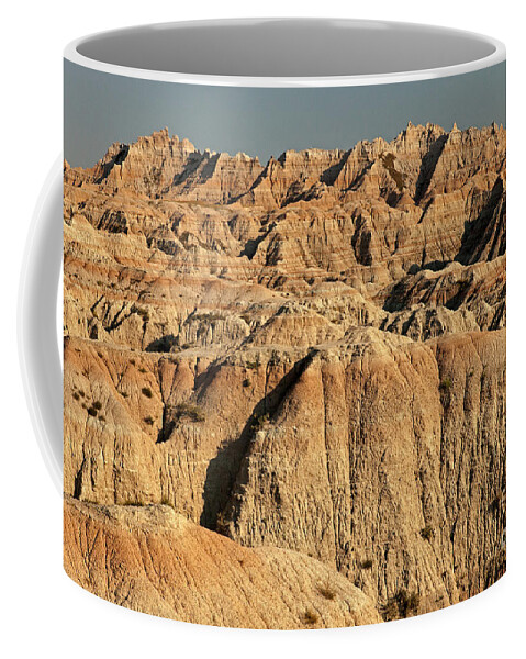 Afternoon Coffee Mug featuring the photograph White River Valley Overlook Badlands National Park #1 by Fred Stearns