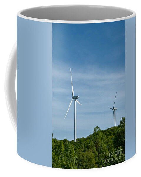 South Chestnut Wind Power Project Coffee Mug featuring the photograph Wind Turbines #1 by Amy Cicconi