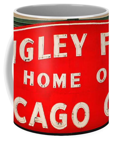Wrigley Coffee Mug featuring the photograph Wrigley Field Sign #1 by Lynne Jenkins