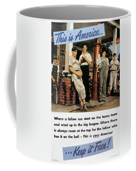 1942 Coffee Mug featuring the photograph Wwii Us Poster, 1942 #1 by Granger