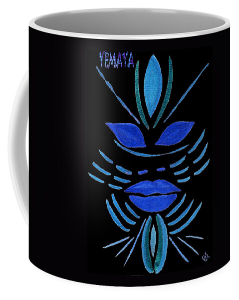 Yemaya Coffee Mug featuring the painting Yemaya by Cleaster Cotton