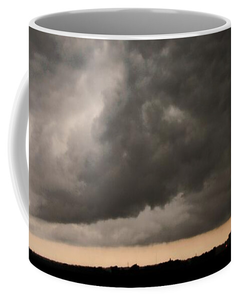 Stormscape Coffee Mug featuring the photograph Severe Warned Nebraska Storm Cells #11 by NebraskaSC